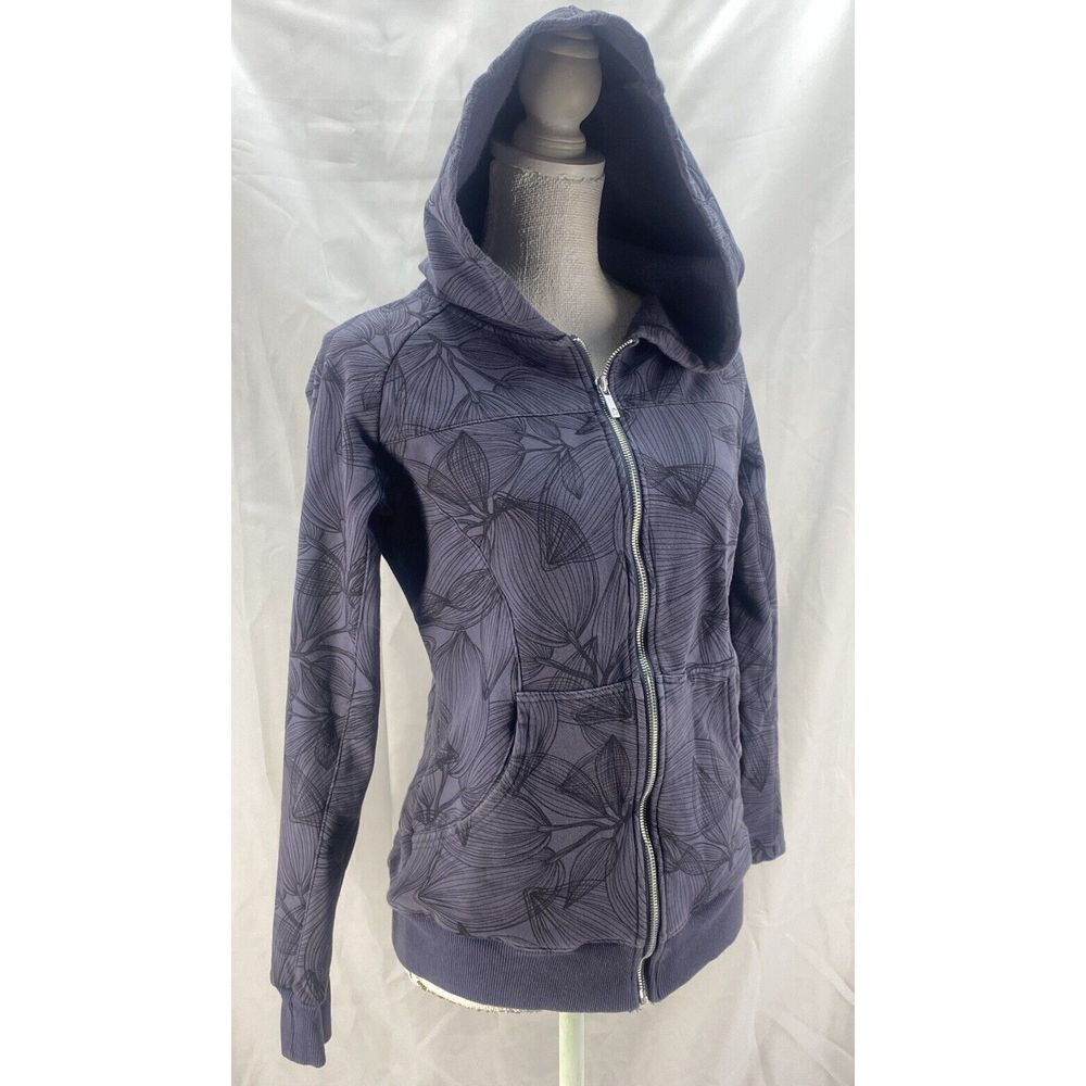 Buff‎ Bunny Full Zip Hooded Activewear Jacket Womens Size Large Purple Gray